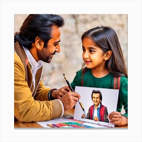 Little Girl Ai photo Canvas Print