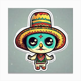 Mexico Sticker 2d Cute Fantasy Dreamy Vector Illustration 2d Flat Centered By Tim Burton Pr (51) Canvas Print