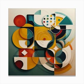 abstract painting with geometric Canvas Print