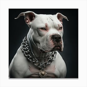 Portrait Of WHITE Dog Canvas Print