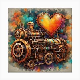 Train LOVE Canvas Print