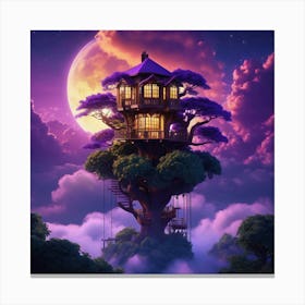 Tree House In The Sky 1 Canvas Print