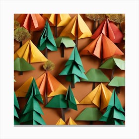 Origami Trees Canvas Print