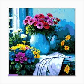 Flowers In A Vase Canvas Print