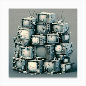 Old TVs Canvas Print