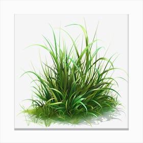 Watercolor-Spring-Grass-Clipart.19 Canvas Print