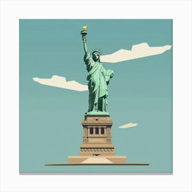 A Statue Of Liberty In New York Minimal Illustra 1719922963 3 Canvas Print