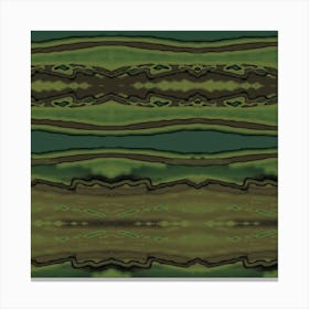 Green And Brown Stripes Canvas Print