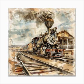 Vintage Steam Train 10 Canvas Print