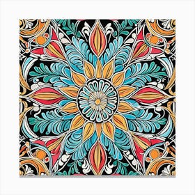 Floral Mandala Canvas Print