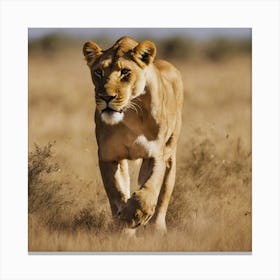 Lioness Walking Canvas Print