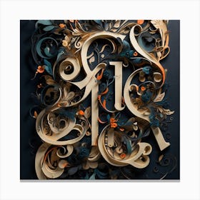 Letter Art Canvas Print