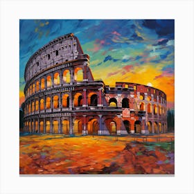 Colossion At Sunset Canvas Print