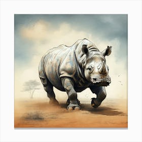 Rhinoceros 4 Canvas Print