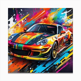 Porsche Gt3 Painting Canvas Print