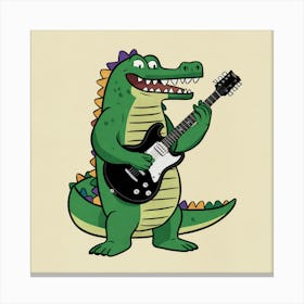 Alligator Playing Guitar 1 Canvas Print