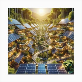 Futuristic Solar City 1 Canvas Print