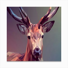 Polygonal Deer 1 Canvas Print