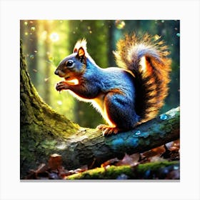 Squirrel In The Forest 33 Canvas Print
