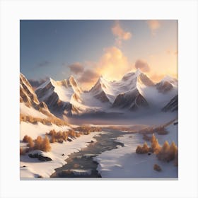 Winter Landscape Canvas Print