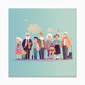 Old People 4 Canvas Print