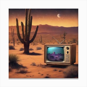 Desert TV Canvas Print