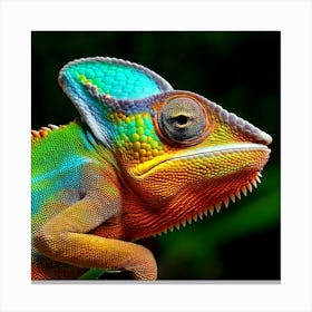 Firefly Colorful, Chameleon, Vibrant, High Resolution, 8k Quality, Photorealistic, Detailed, Vivid, (10) Canvas Print