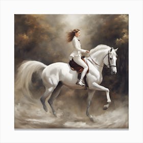 White Horse Canvas Print