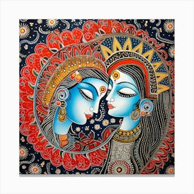 Radha And Krishna 4 Canvas Print