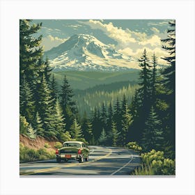 Car On The Road Canvas Print