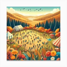 Festival In Autumn Canvas Print