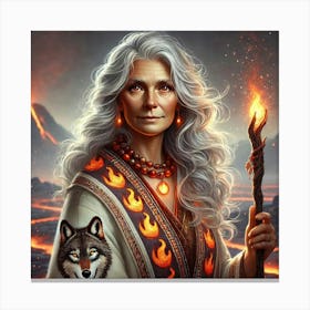 Elder Yara Flame Keeper Canvas Print