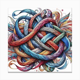 Colorful Knots Canvas Print