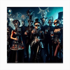 Group Of People In Costumes 4 Canvas Print