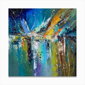Polar's night mystery Abstraction Art Painting for interior Canvas Print