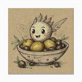 Olives In A Bowl Canvas Print