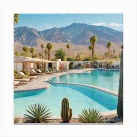 Desert Oasis Of Palm Spring Canvas Print