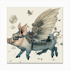 Pig With Wings Canvas Print