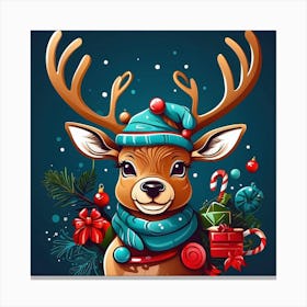 Christmas Reindeer 1 Canvas Print