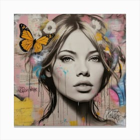 Butterfly Girl 1 Canvas Print