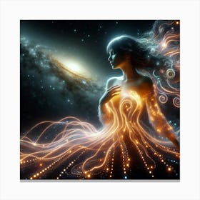 Woman In Space 1 Canvas Print