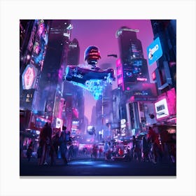 Futuristic Cityscape 1 Canvas Print