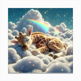 Sleeping Giraffe Canvas Print