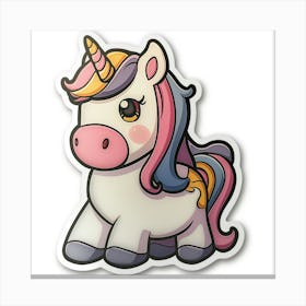 Unicorn Sticker 127 Canvas Print