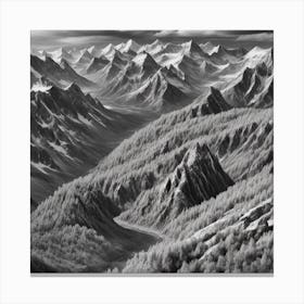 Landscapes Black And White 2 Canvas Print