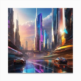 Futuristic City 151 Canvas Print