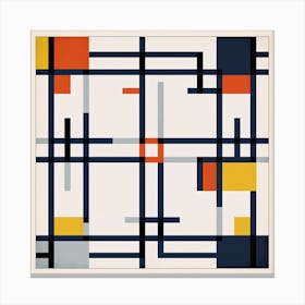 Lines and Squares, Geometric art Canvas Print