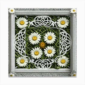 Imagine Vines Of Many Intertwined Small White Dais rug(5) Canvas Print