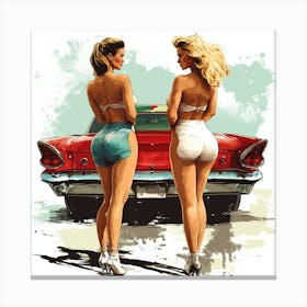 Pin Up Girls 2 Canvas Print