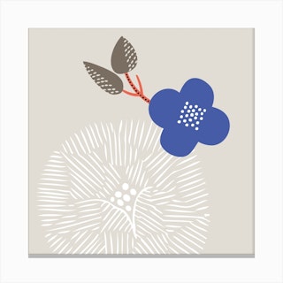 Chrysanthemum Crop Square Canvas Print